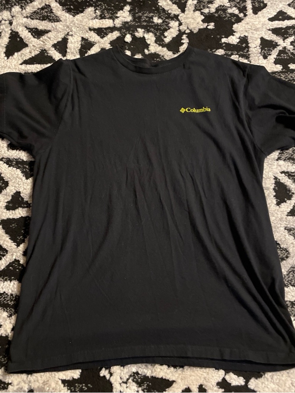 Columbia Black Short-Sleeve Tee with Yellow Logo